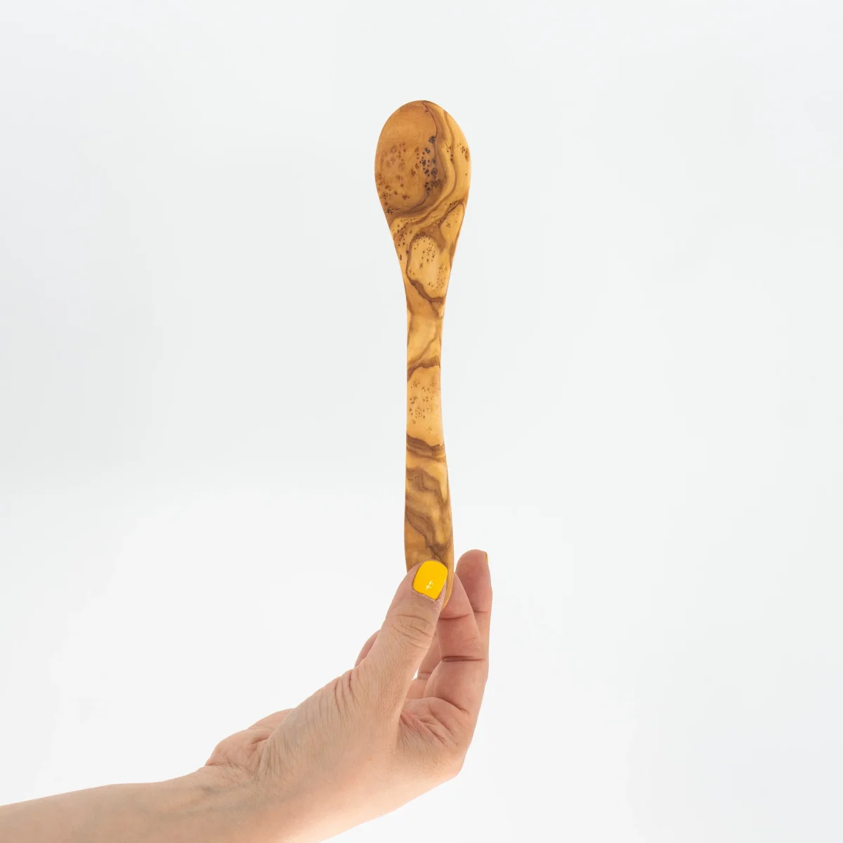 Cuchara redonda de madera de olivo 21-22 cm - Olivenholz-Erleben (Alemania)