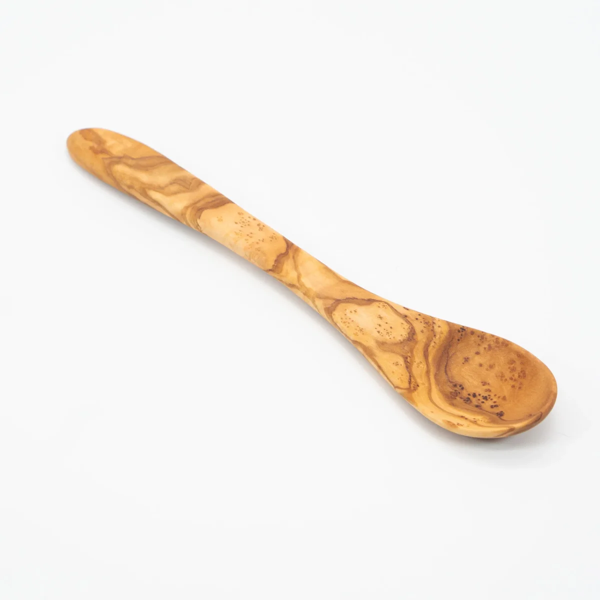 Cuchara redonda de madera de olivo 21-22 cm - Olivenholz-Erleben (Alemania) - Imagen 3
