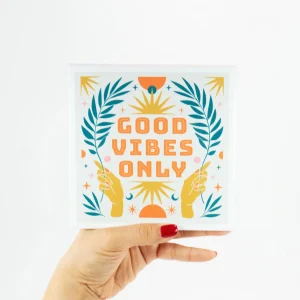 Salvamanteles de cerámica - Good Vibes Only
