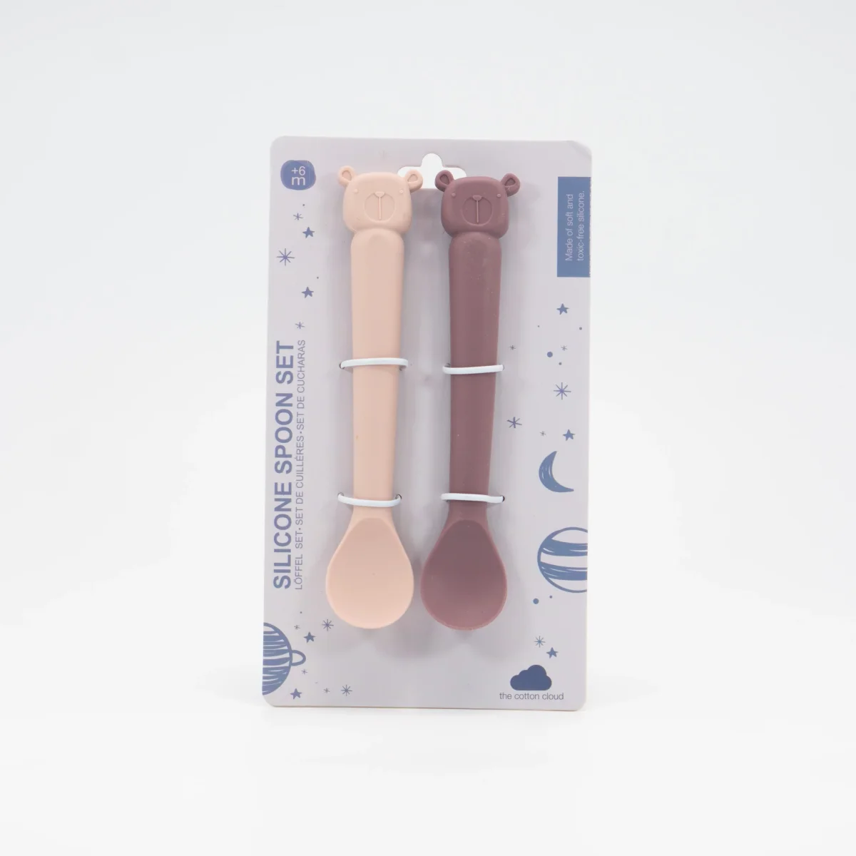 Juego de cucharas de silicona de la osita Lili Plum/Blush - The Cotton Cloud (Alemania) - Imagen 3