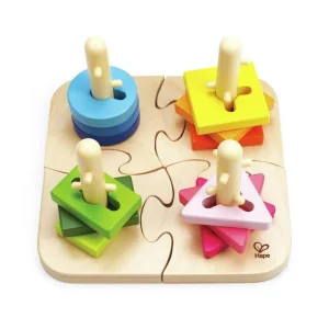 Puzzle de madera con clavijas