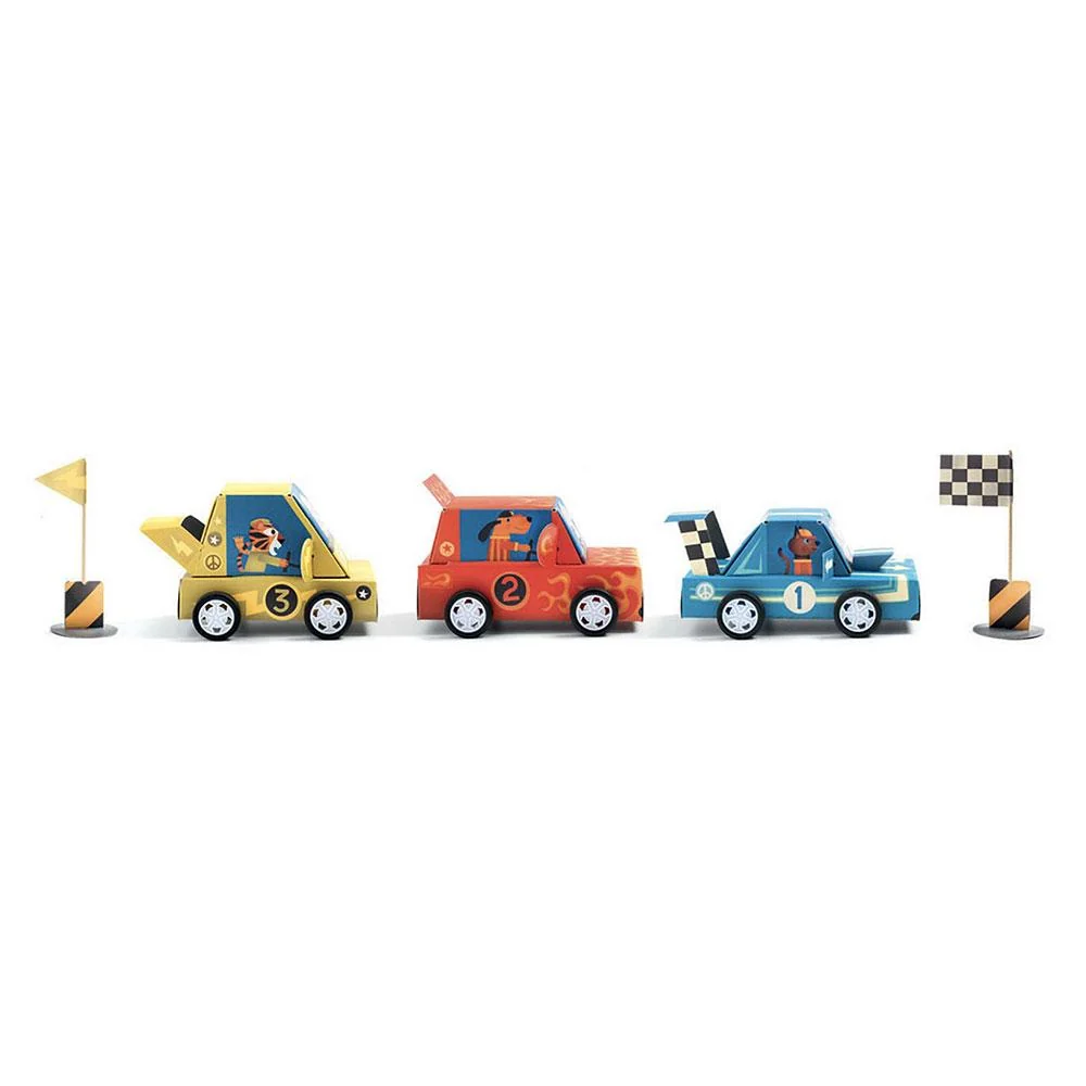DIY 3 coches carreras grand prix - Djeco - Imagen 3