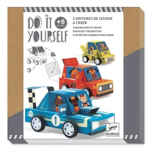 DIY 3 coches carreras grand prix - Djeco