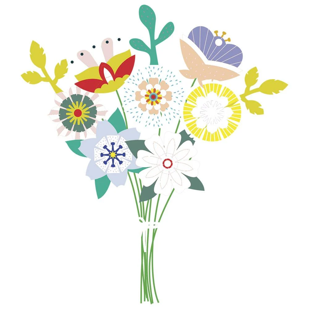Mi estuche de artista: Bouquet de flores en papel art - Imagen 3