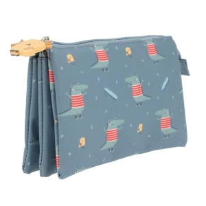 Estuche con 3 Compartimentos Croc