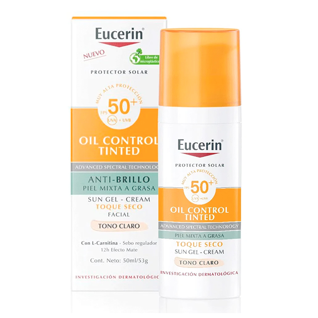 Eucerin Oil Control Tinted tono claro 50ml - Imagen 2