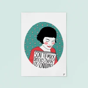 Lámina ilustrada por Juanita Pinta - Tiempos difíciles para soñadores