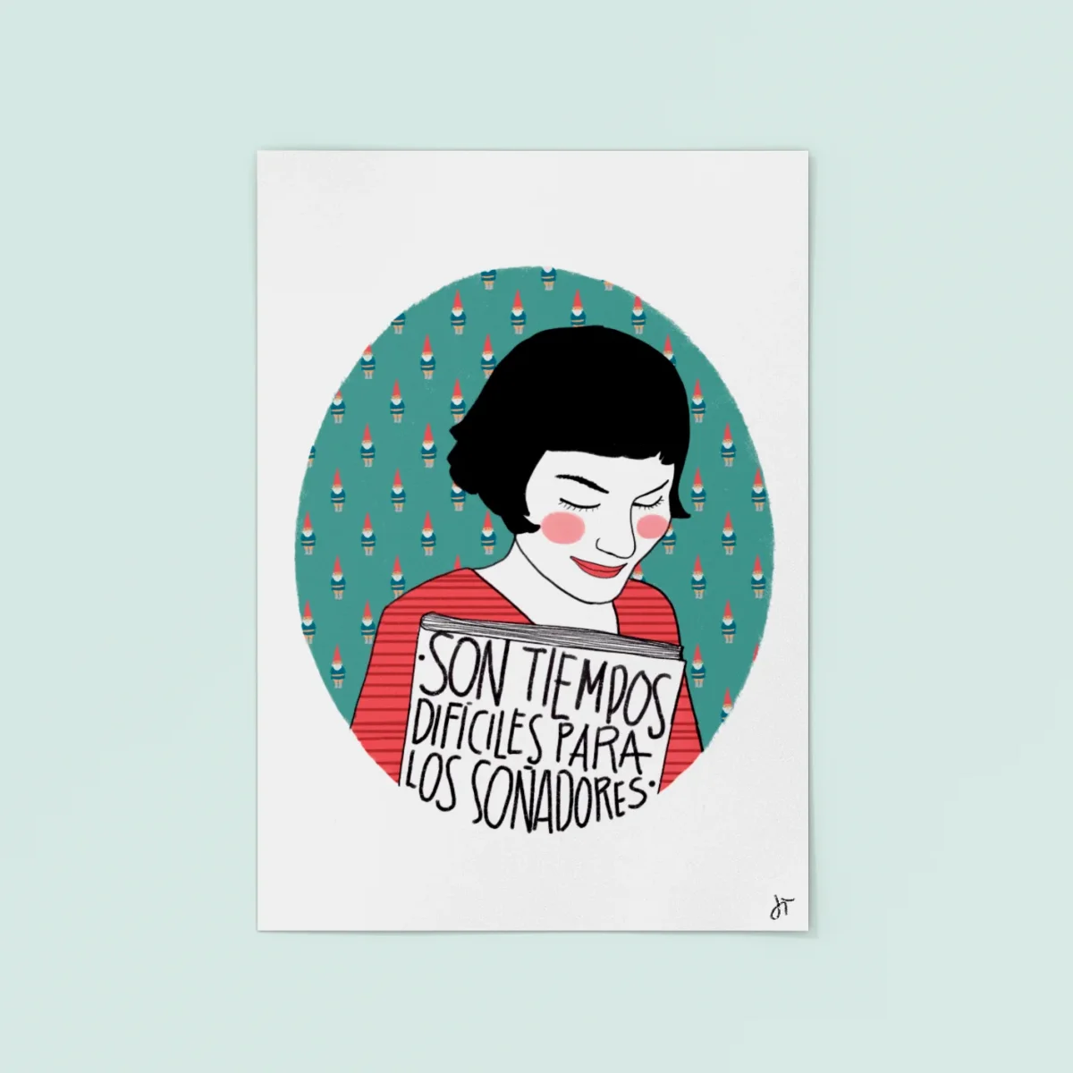 Lámina ilustrada por Juanita Pinta - Tiempos difíciles para soñadores
