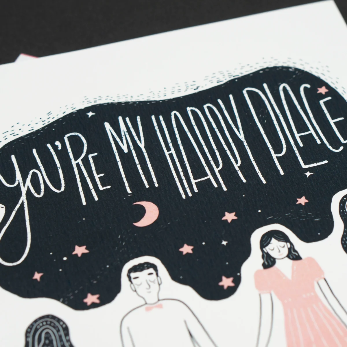 Lámina ilustrada + sobre negro XL "You´re my happy place" - Imagen 4