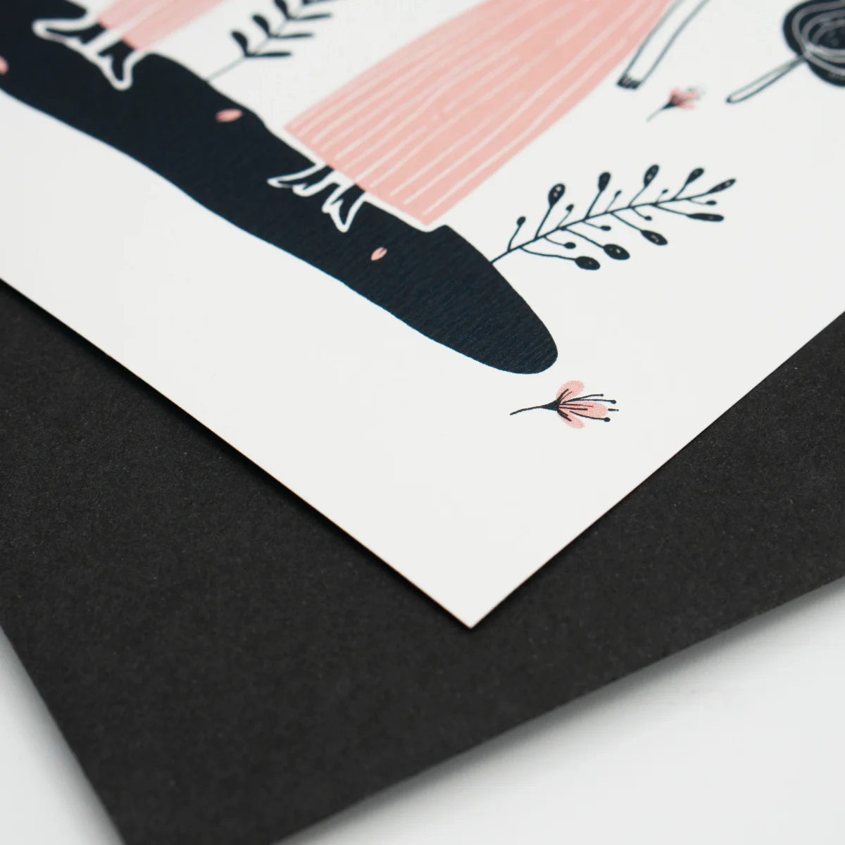 Lámina ilustrada + sobre negro XL "You´re my happy place" - Imagen 6