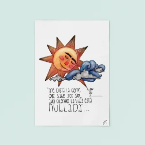 Lámina ilustrada por Juanita Pinta - Gente que sabe ser sol