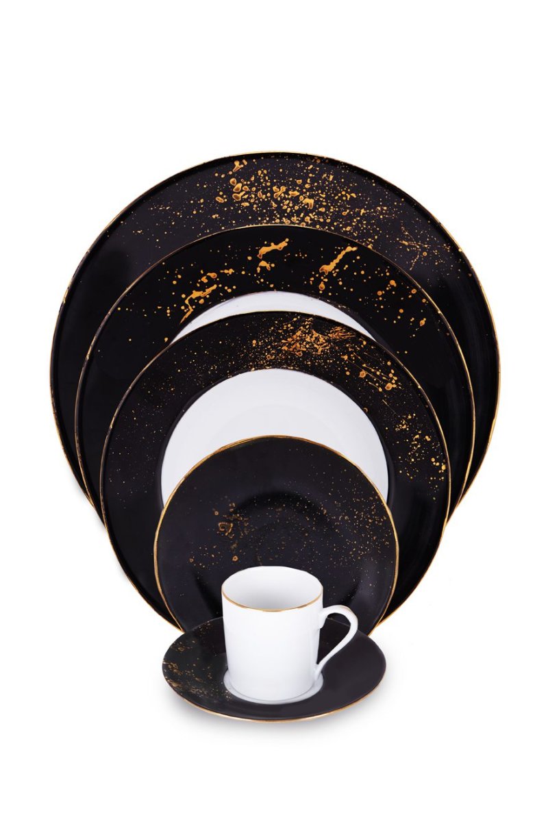 Taza de café con plato Golden Black - Imagen 4