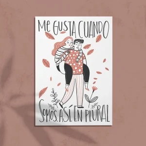 Lámina ilustrada Así. En plural.