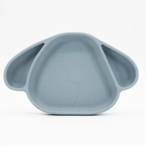 Plato de silicona infantil con ventosa Milo Storm Grey - The Cotton Cloud (Alemania)