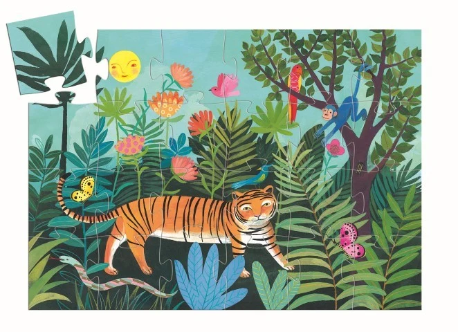 Puzzle silueta El paseo del Tigre - Djeco - Imagen 3