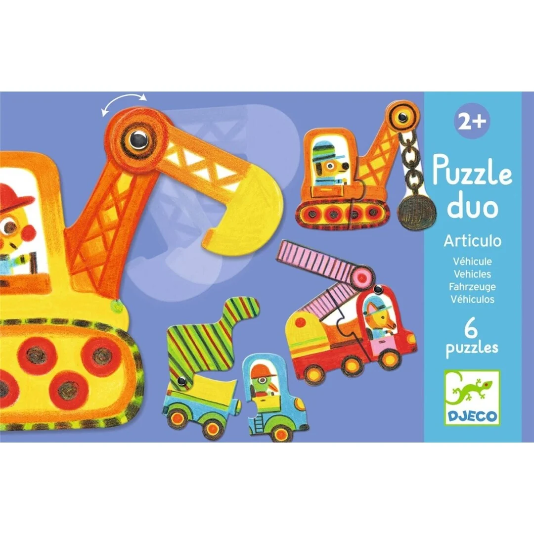 Puzzle Vehículos Articulados - Djeco - Imagen 2