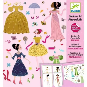 Pegatinas y Muñecas de Papel (vestidos de las 4 estaciones) - Djeco