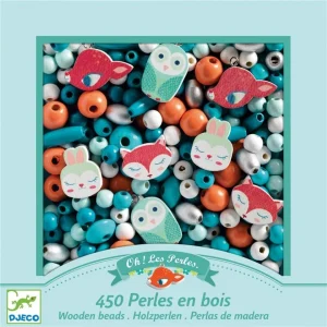 450 perlas de madera pequeños animales