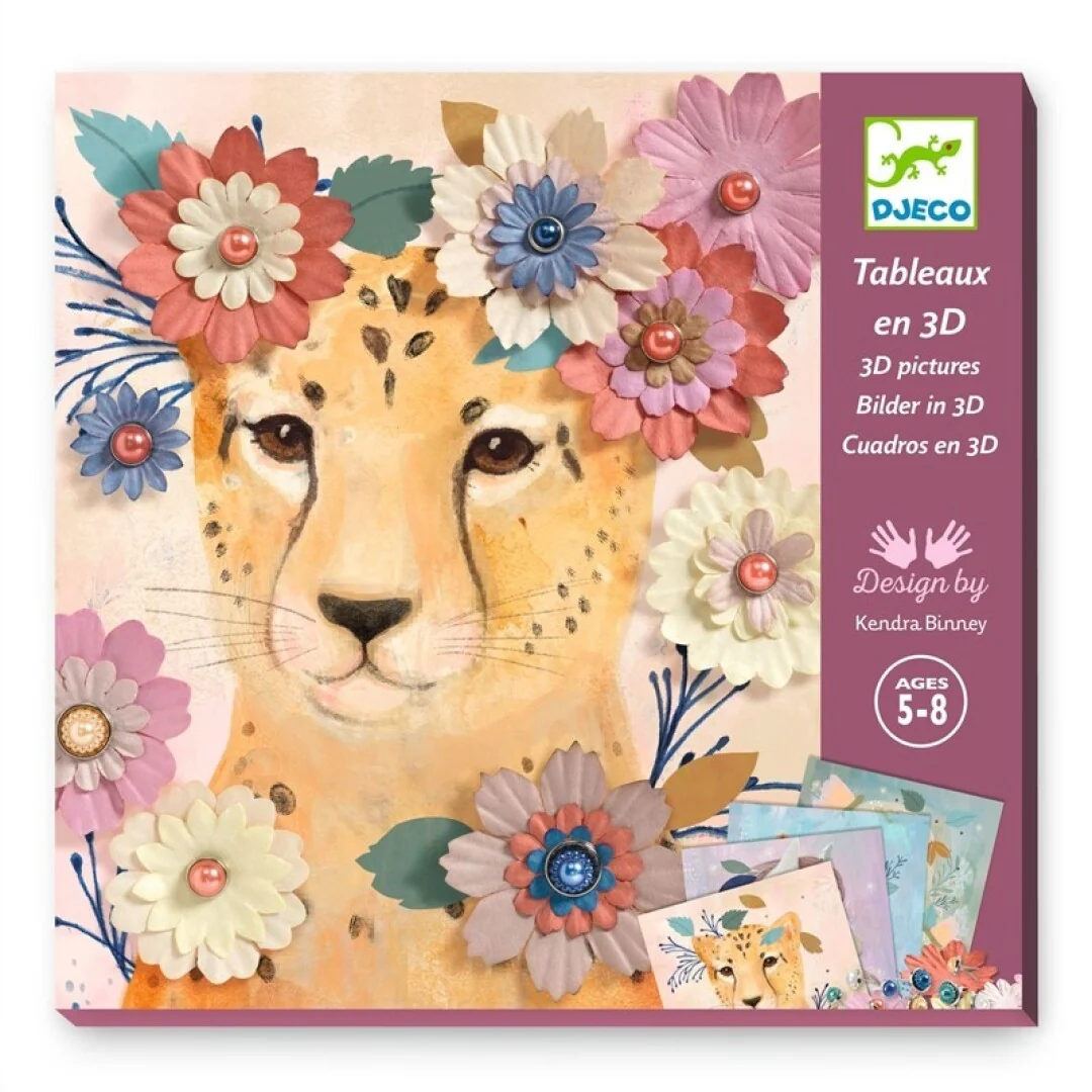 Papel creativo Coronas de flores - Djeco - Imagen 2