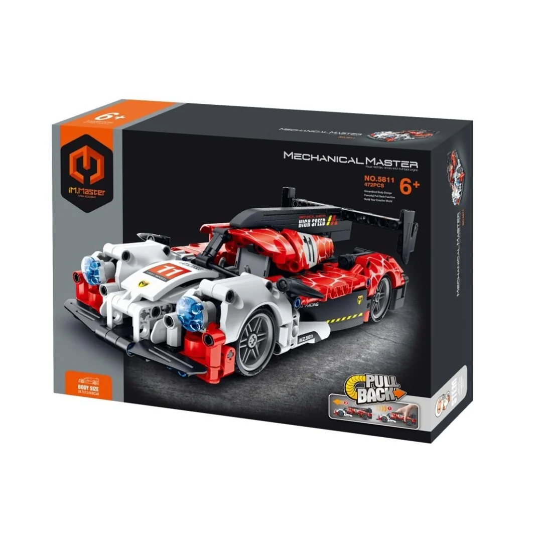 Coche de carreras Blanco y rojo 472 pzas - iMMaster