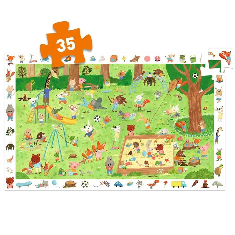 Puzzle Observación El jardín de los amiguitos - Djeco - Imagen 3