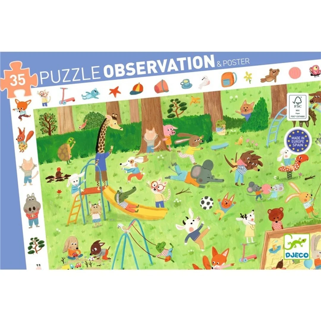 Puzzle Observación El jardín de los amiguitos - Djeco - Imagen 2