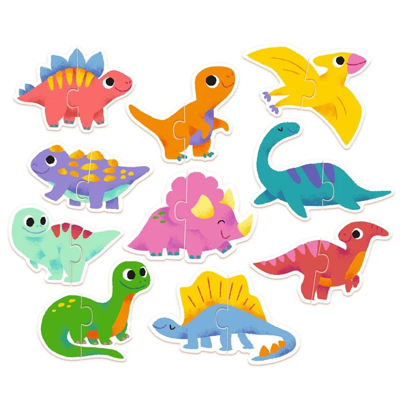 Puzzle Duo Dinosaurios - Djeco - Imagen 3