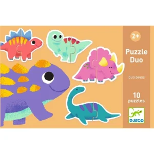 Puzzle Duo Dinosaurios - Djeco
