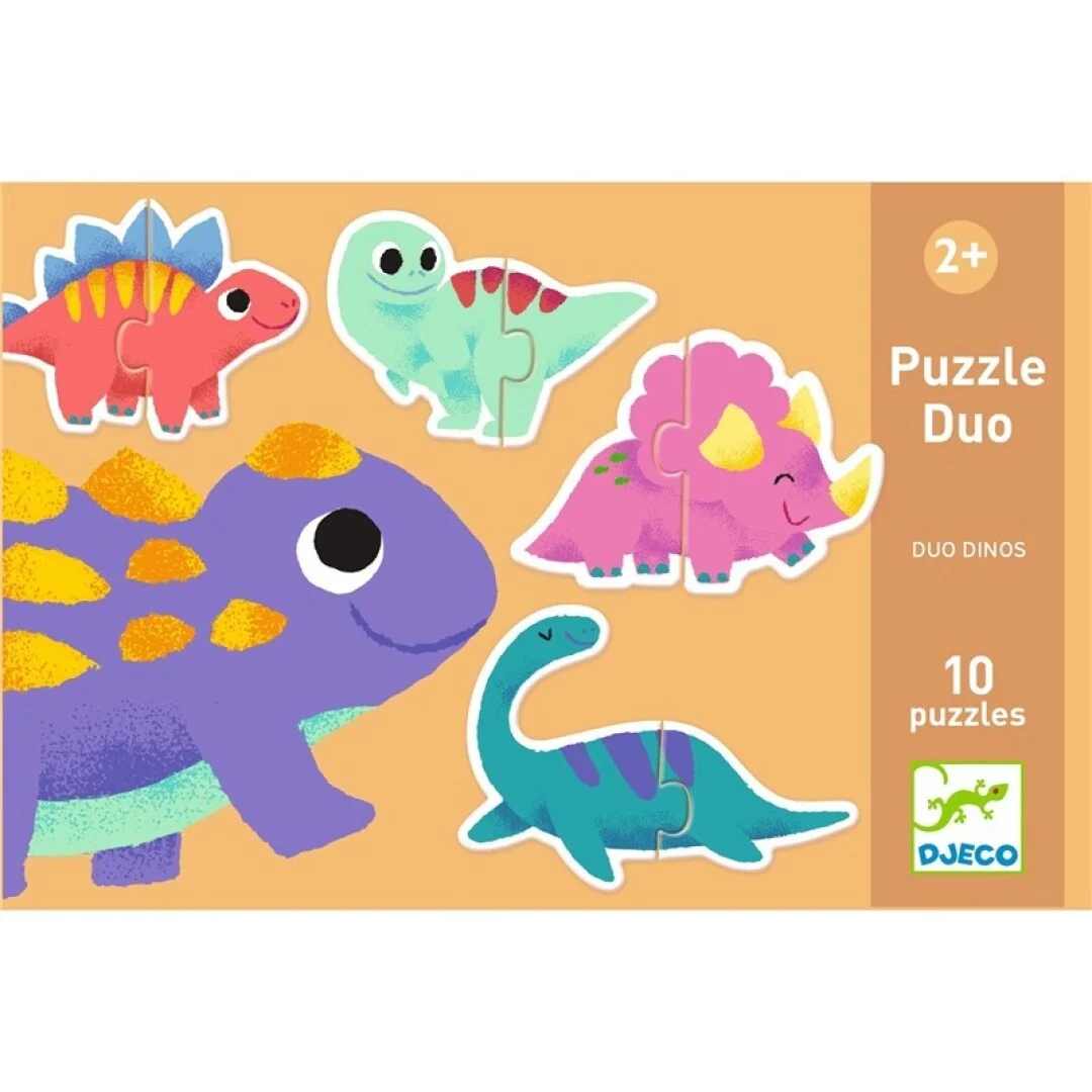 Puzzle Duo Dinosaurios - Djeco - Imagen 2