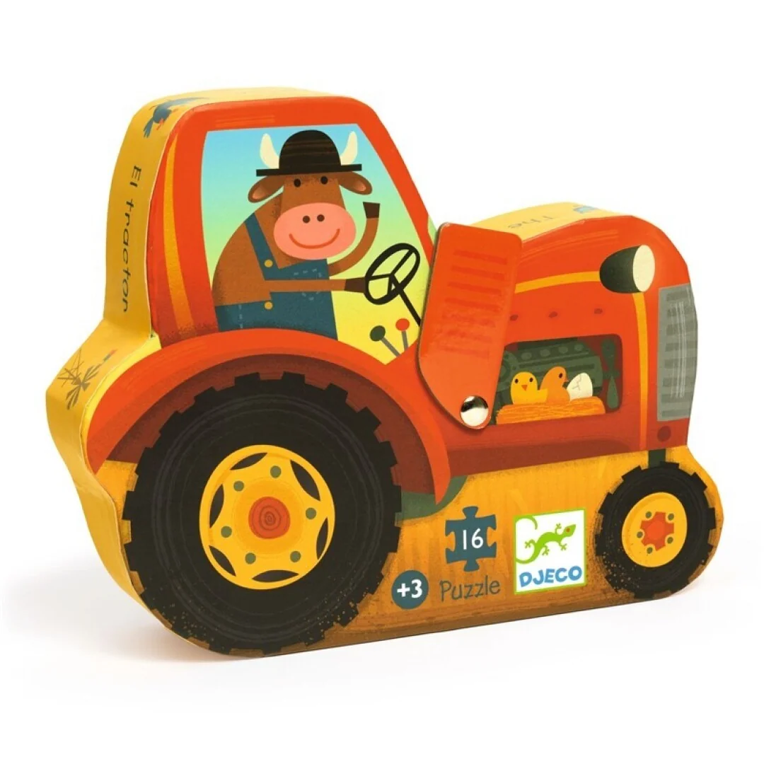 Puzzle silueta El tractor - Djeco - Imagen 2