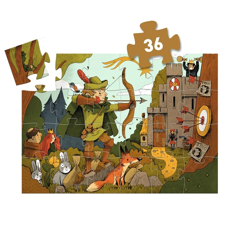 Puzzle silueta Robin Hood - Djeco - Imagen 3