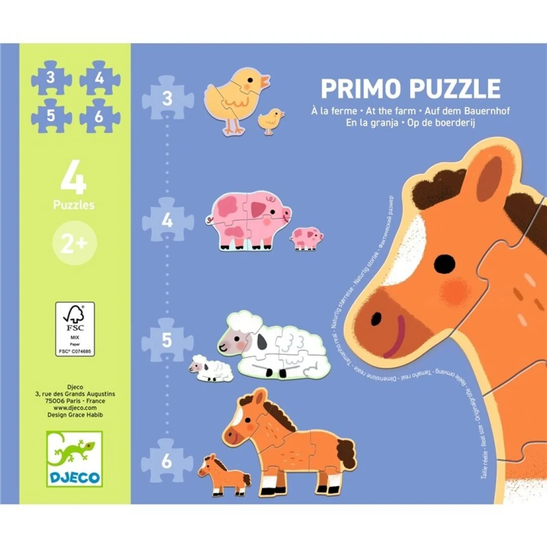 Puzzle evolutivo La granja - Djeco - Imagen 2