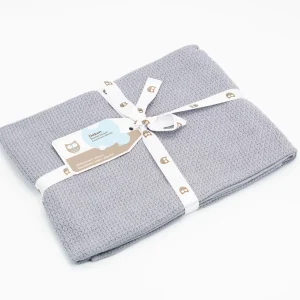 Manta suave de bebé Piqué de algodón 100% Gris - Briljant Baby (Países Bajos)