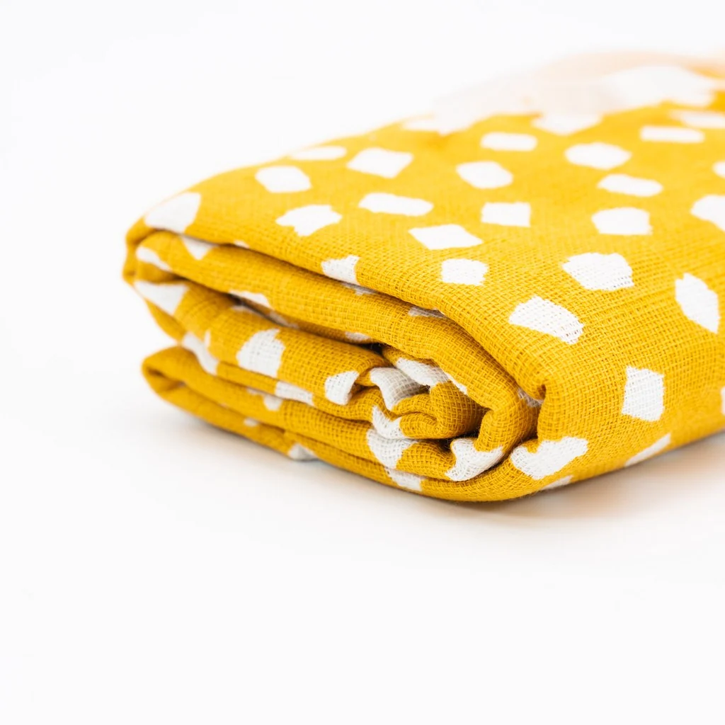 Muselina 100% algodón para bebé flocks mostaza - Briljant Baby (Países Bajos) - Imagen 3