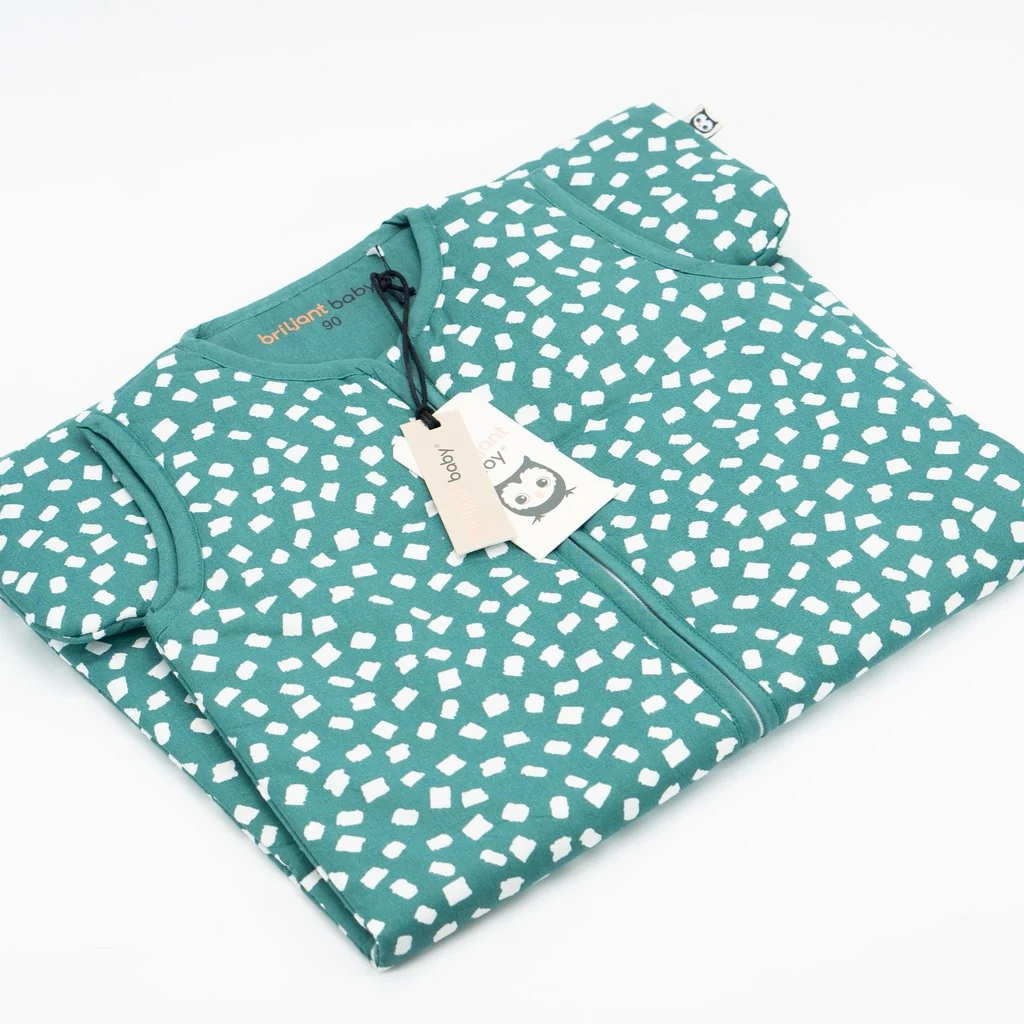 Saco de dormir para bebé 100% algodón Flocks Artic Verde - Briljant Baby (Países Bajos)