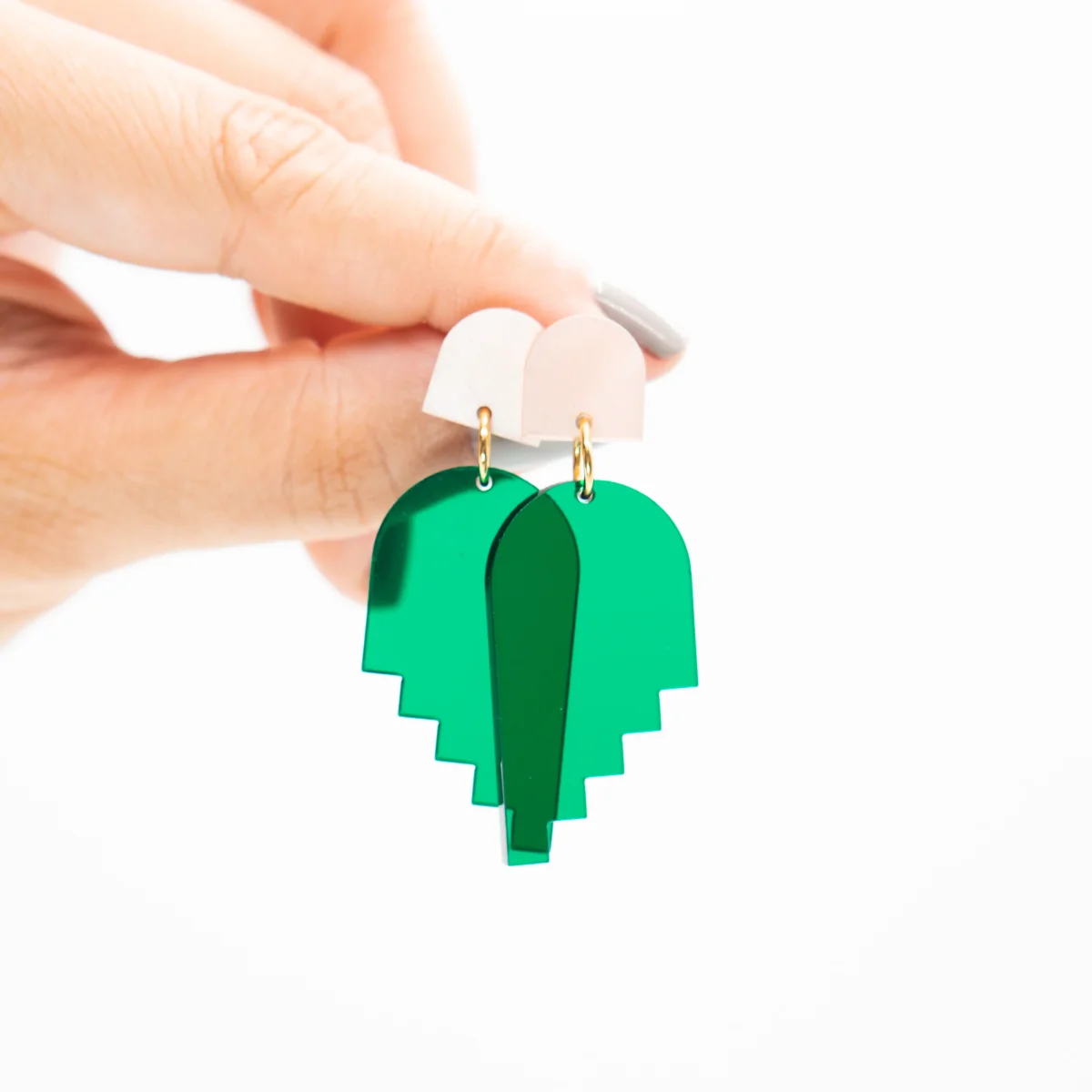 Pendientes ecológicos de diseño - Traslucidez IV - Mimimono (Ámsterdam) - Imagen 2