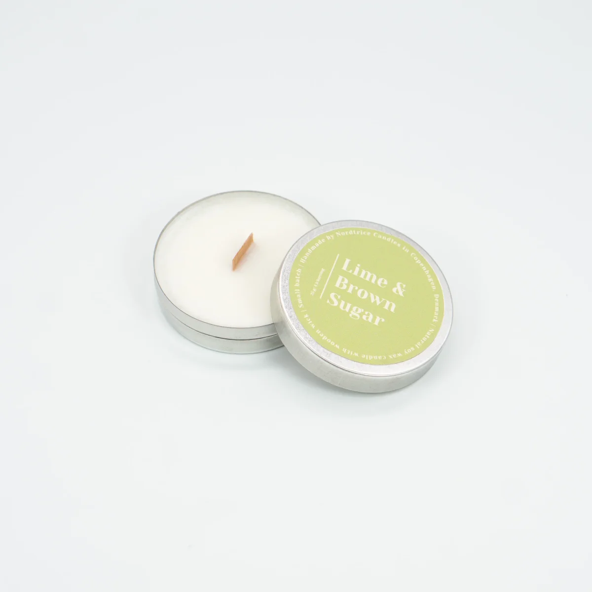 Mini vela perfumada de soja - Lima y Azúcar Moreno- Nordtrice (Dinamarca) - Imagen 3