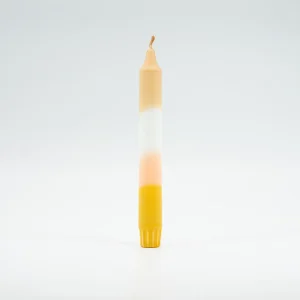 Vela de diseño hecha a mano - multicolor pastel mostaza - Nordtrice (Dinamarca)