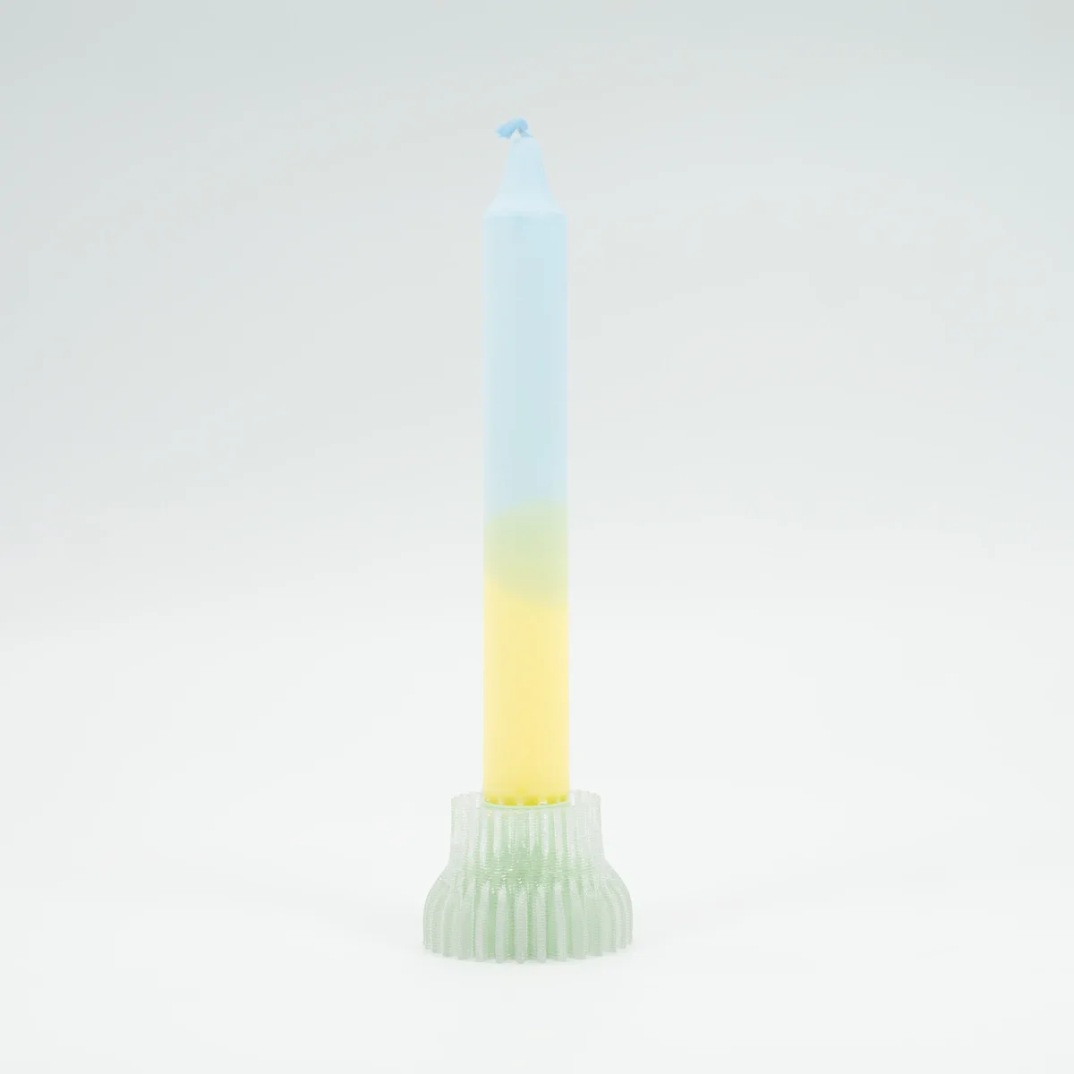 Vela de diseño hecha a mano - bicolor pastel amarillo y azul - Nordtrice (Dinamarca)