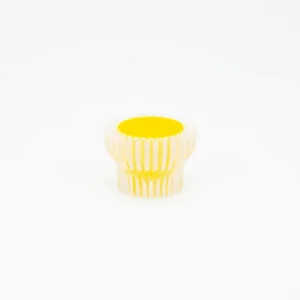 Portavelas de diseño ecológico doble 2.20 amarillo - Warren & Laetitia (Francia)