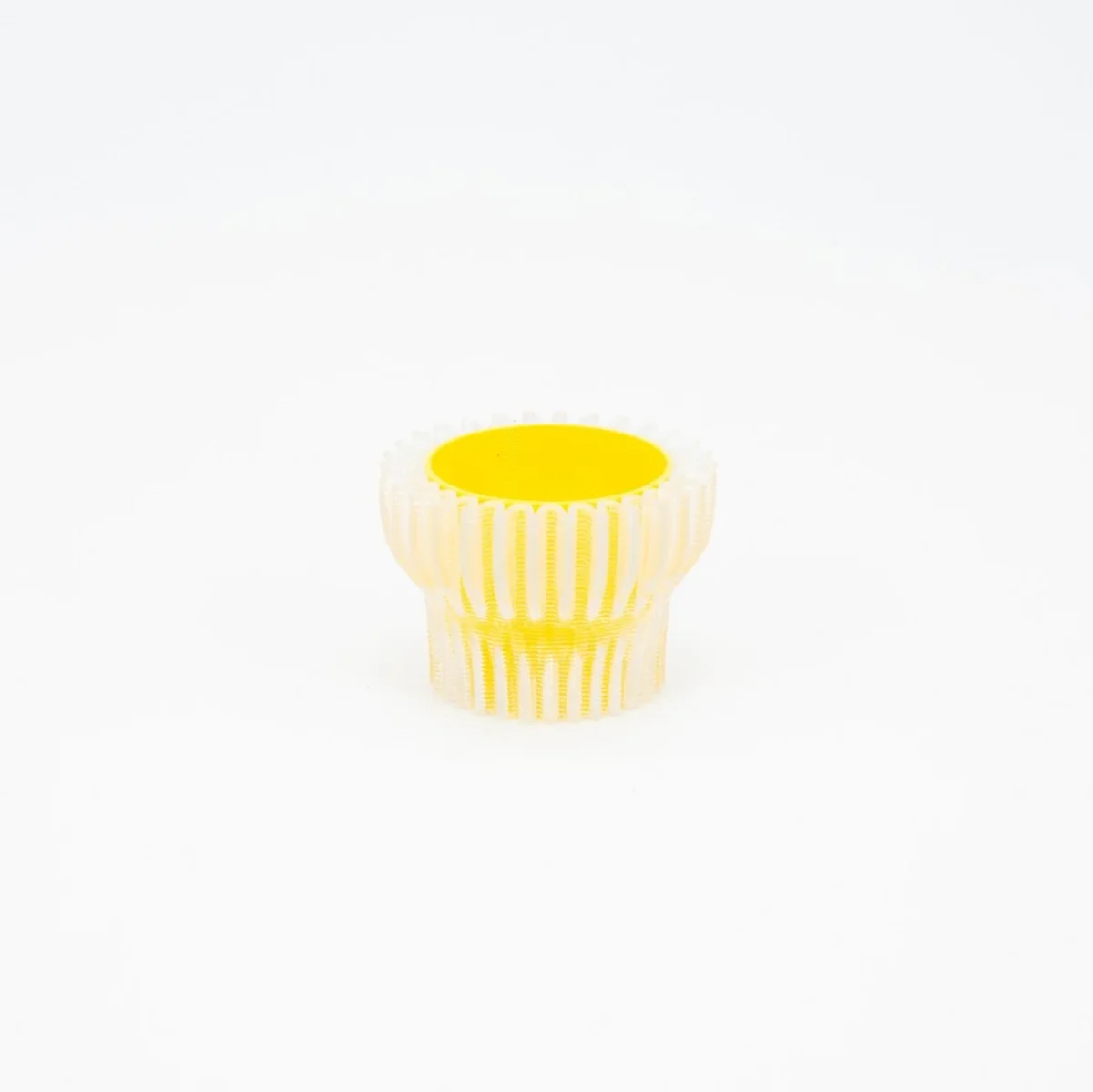 Portavelas de diseño ecológico doble 2.20 amarillo - Warren & Laetitia (Francia)