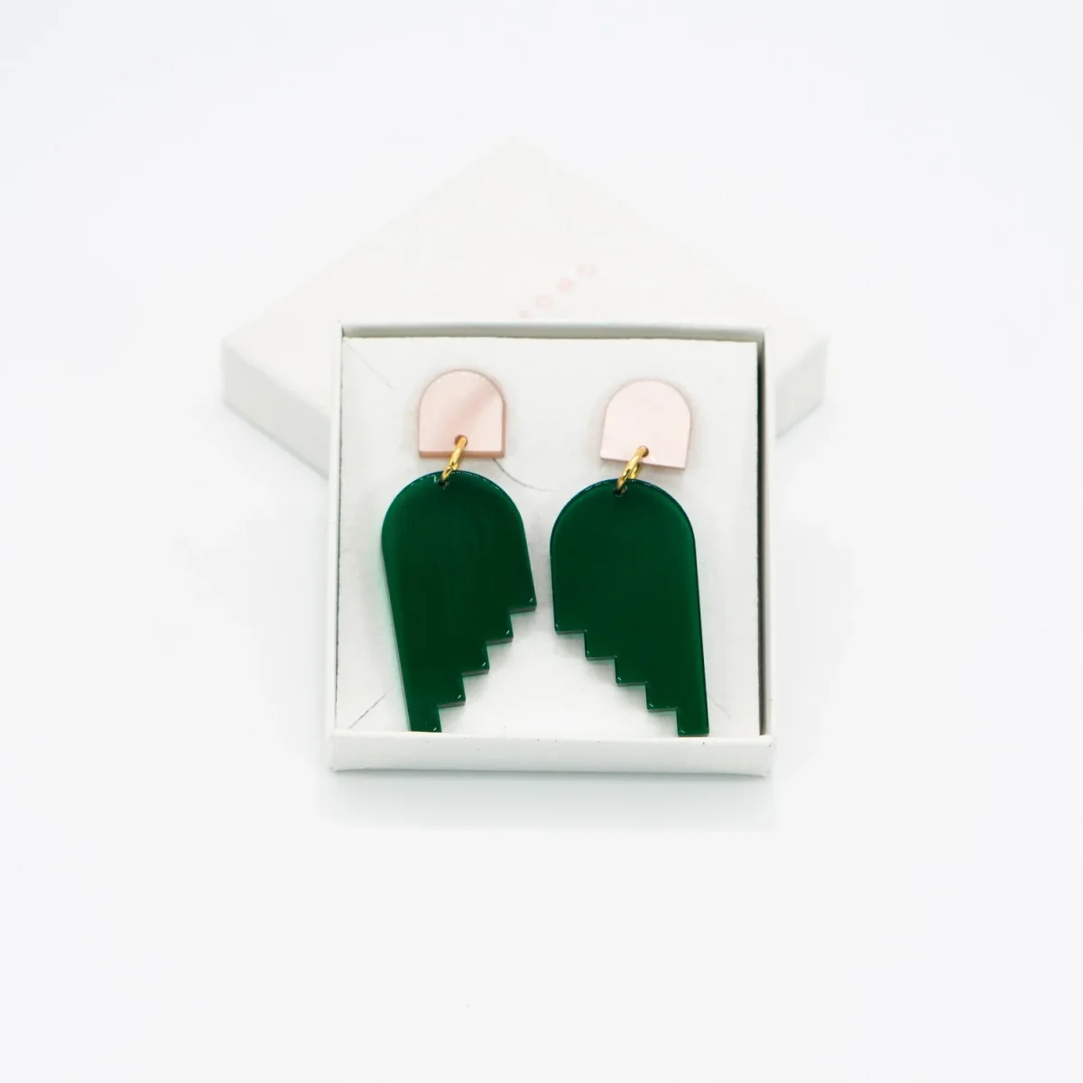 Pendientes ecológicos de diseño - Traslucidez IV - Mimimono (Ámsterdam) - Imagen 4