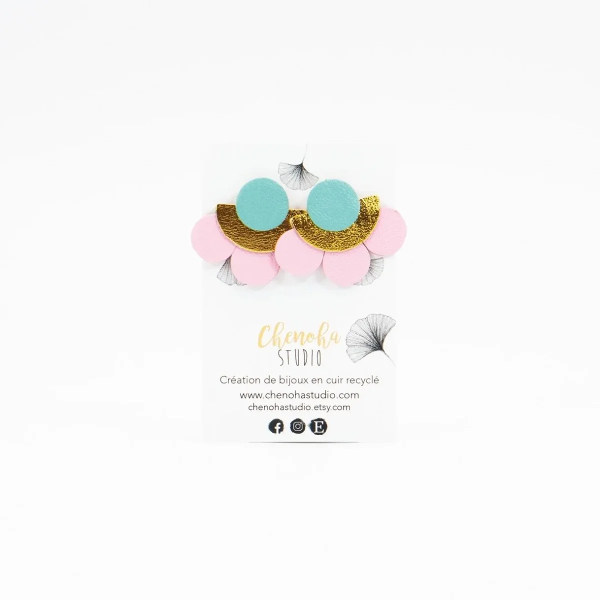 Pendientes de diseño boho Flor - Chenoha Studio (Francia) - Imagen 5