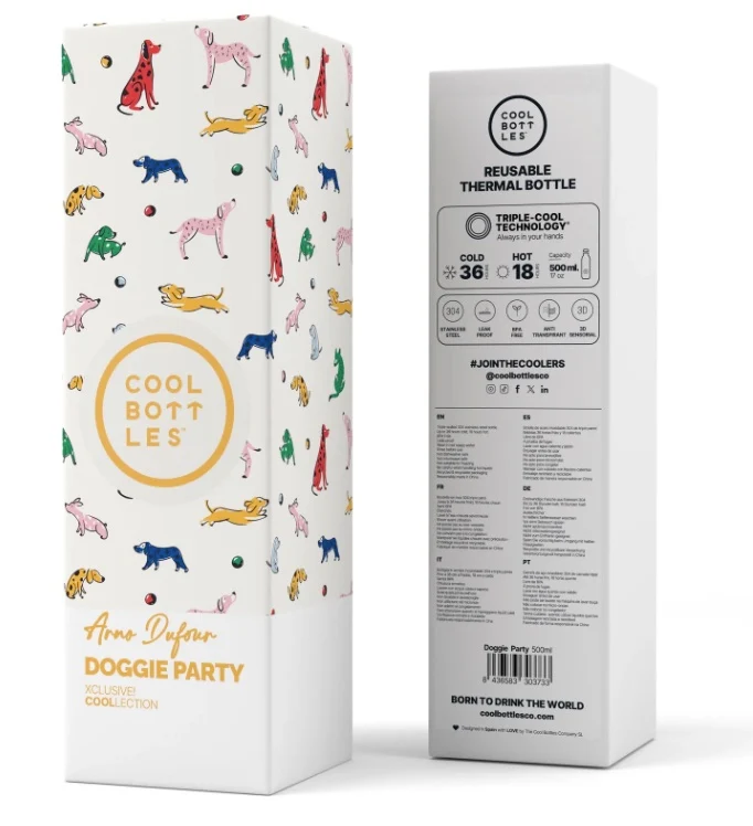 Botella térmica acero Doggie Party 500ml – The Coolbottles - Imagen 4