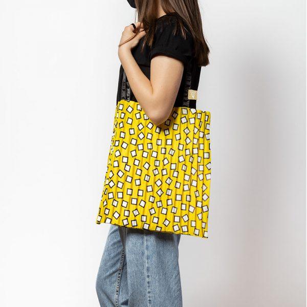 Bolso plisado satinado Quadratino - Write Sketch & / Multitudes bags (Milano) - Imagen 5