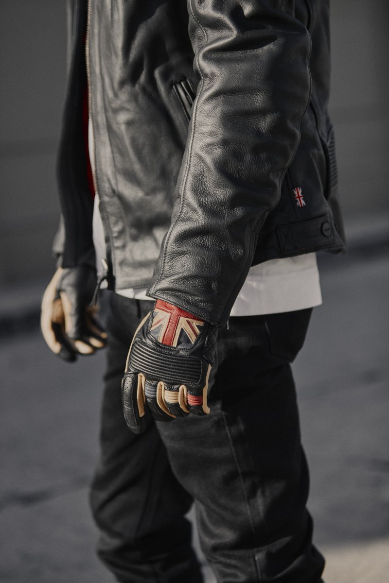 Guantes de motocicleta de cuero Triumph Union Jack - Imagen 6