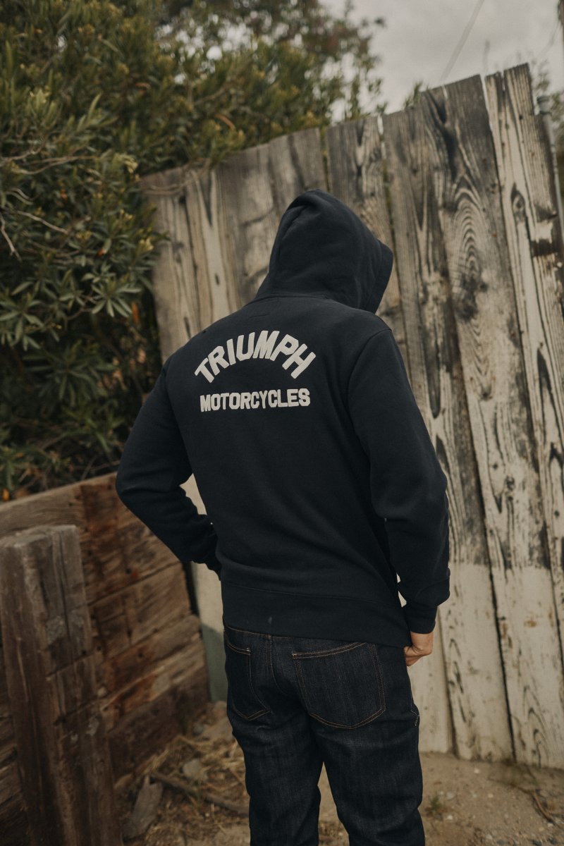 Triumph Sudadera con capucha Dolan con cremallera completa azul - Imagen 7
