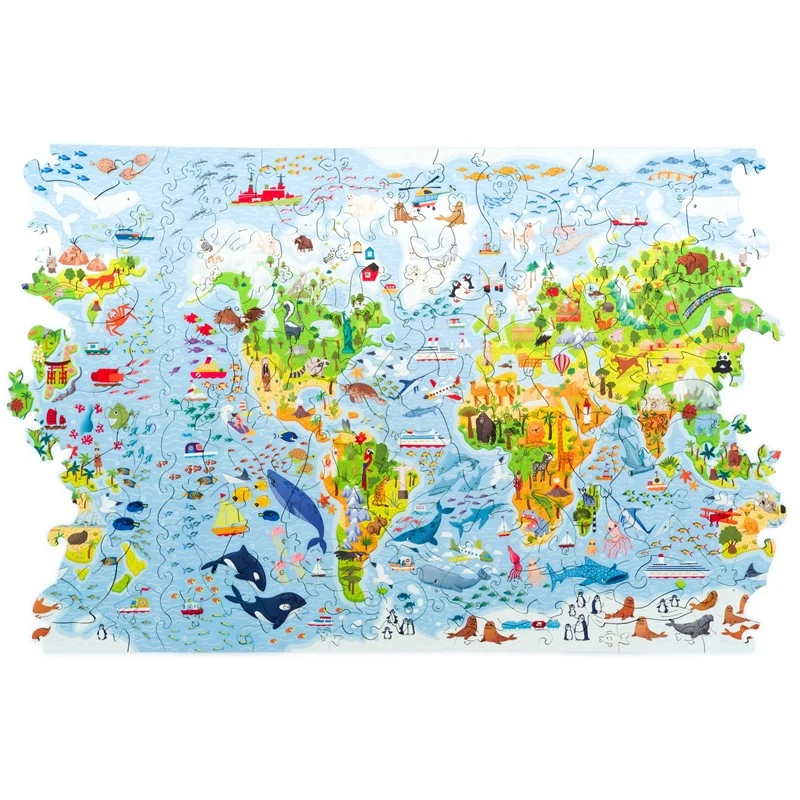 Puzzle madera Mapa del mundo - Unidragon (Liquidación) - Imagen 5