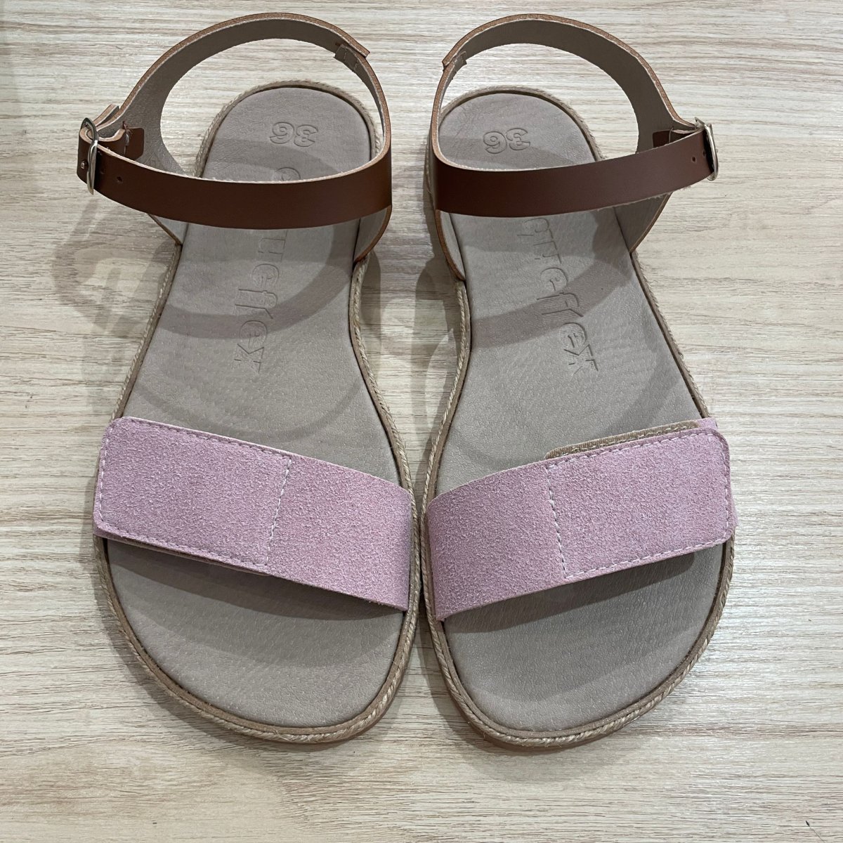 Sandalias Barefoot Respetuosas Coqueflex Suede Rosa - Imagen 3