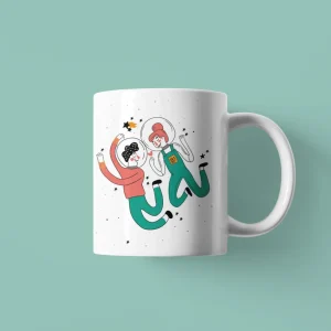 Taza pareja Astronautas - Amor espacial